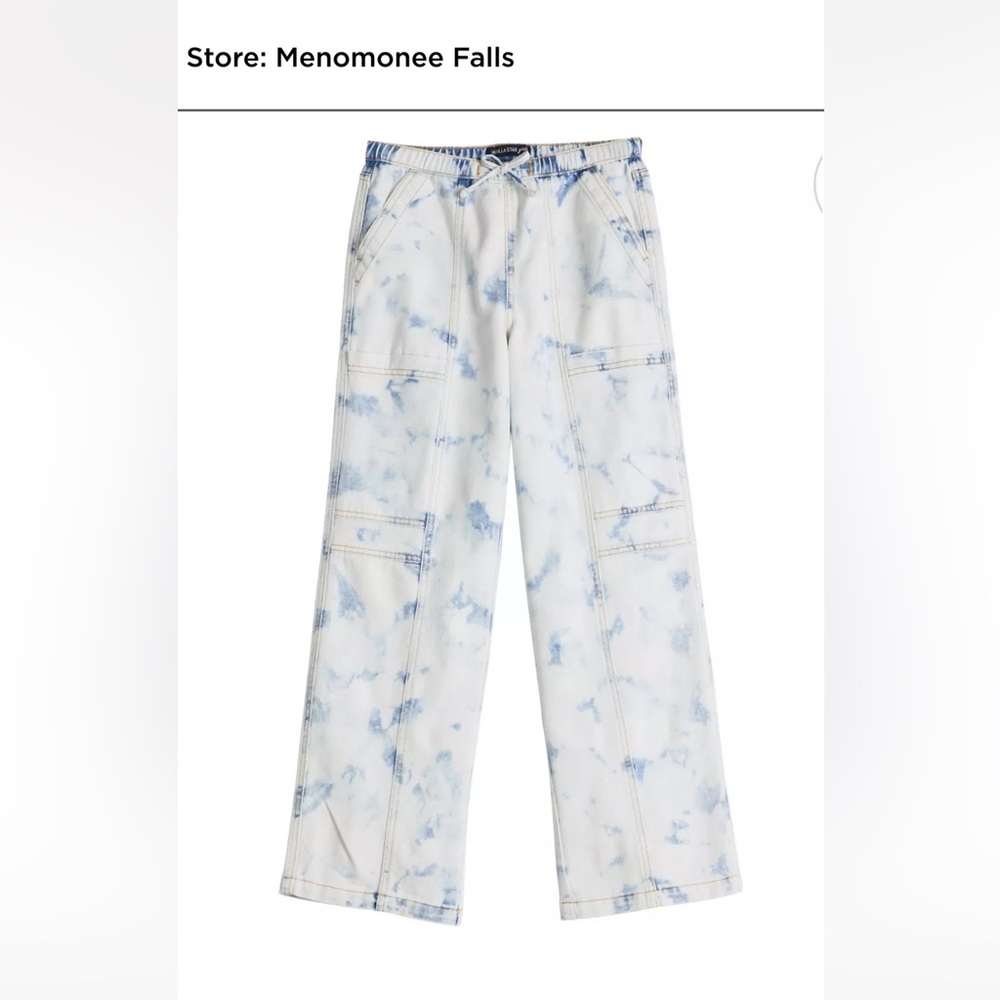 Girls Tie-Dye wash Wide-Leg Pants